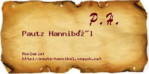 Pautz Hannibál névjegykártya